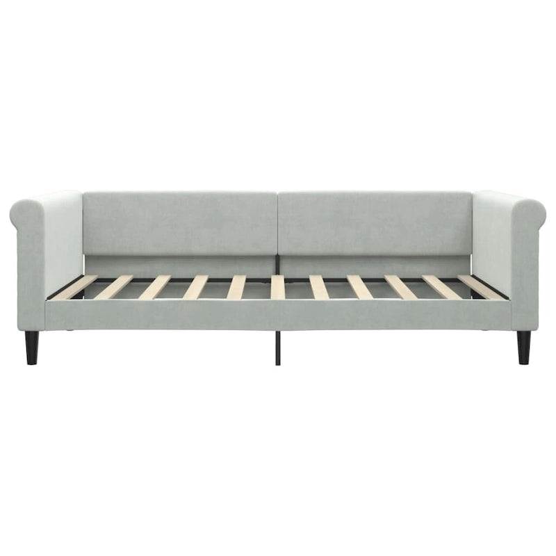 Light Gray Velvet Twin Daybed Sofa