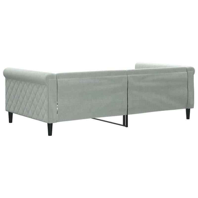 Light Gray Velvet Twin Daybed Sofa