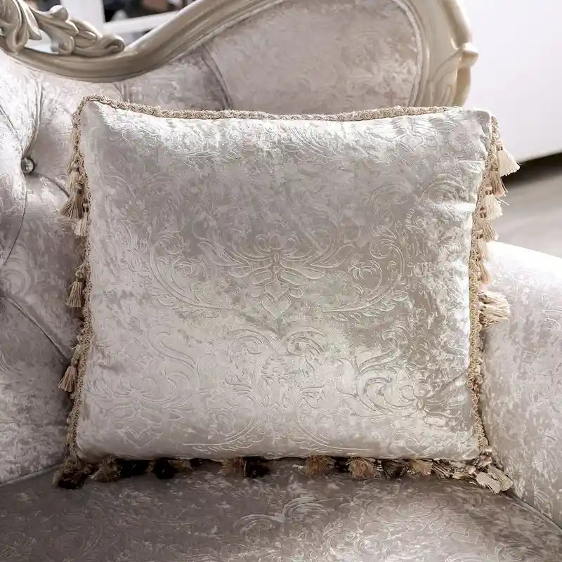 Traditional Sofa Set with Button Tufted Back
