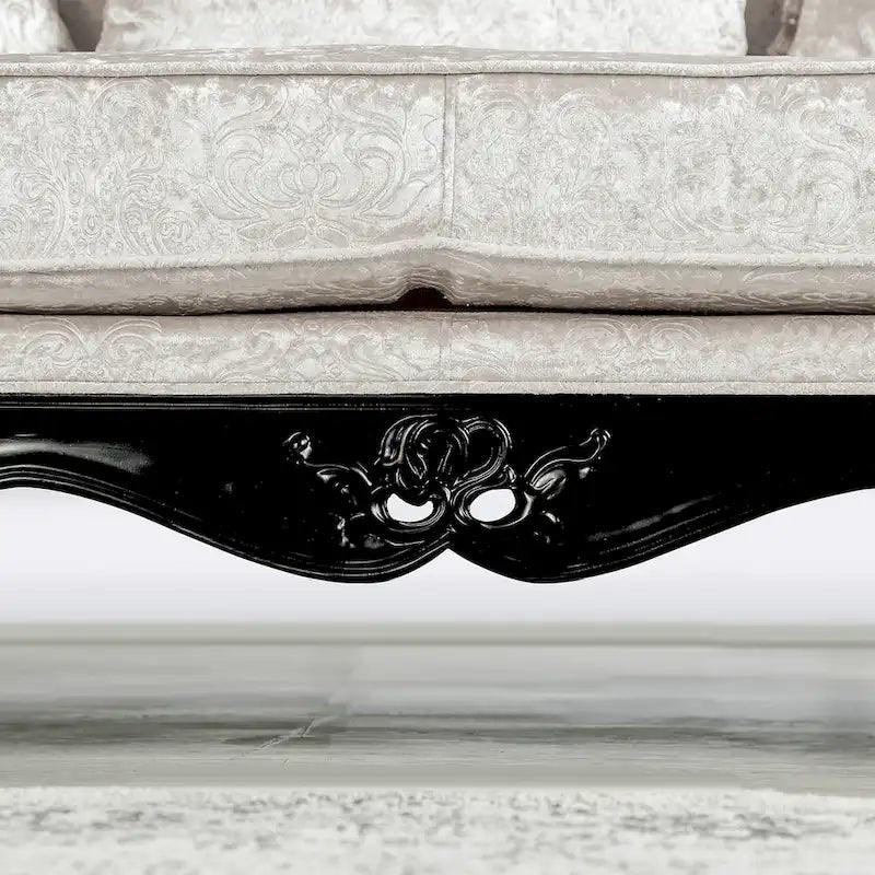 Traditional Sofa Set with Button Tufted Back