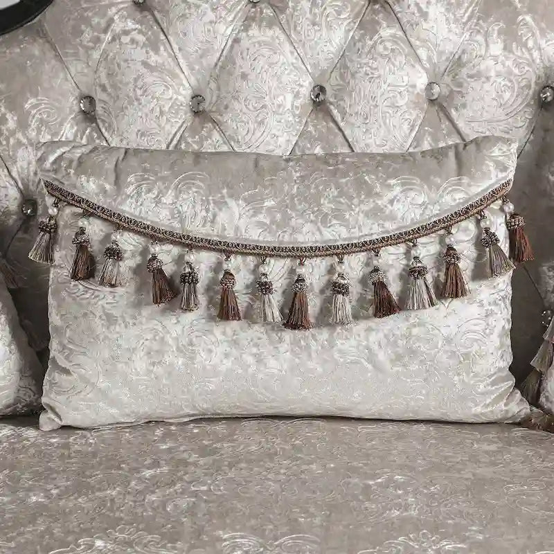 Traditional Sofa Set with Button Tufted Back