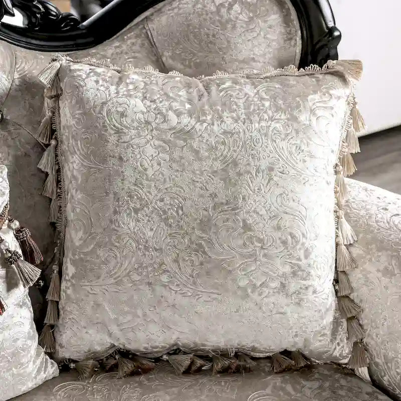 Traditional Sofa Set with Button Tufted Back
