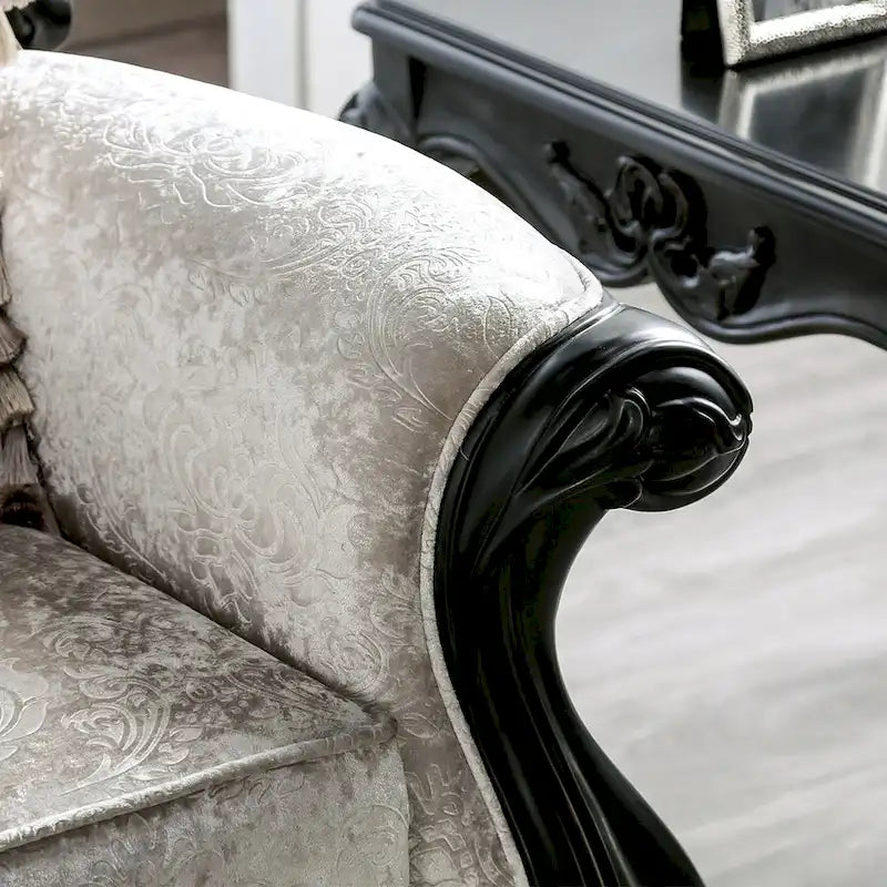 Traditional Sofa Set with Button Tufted Back