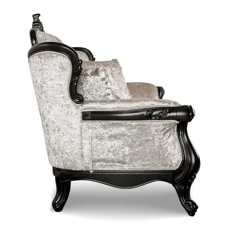 Traditional Sofa Set with Button Tufted Back