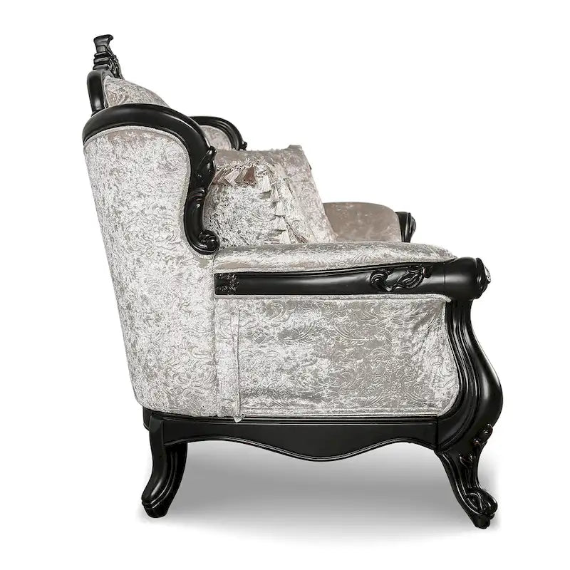 Traditional Sofa Set with Button Tufted Back