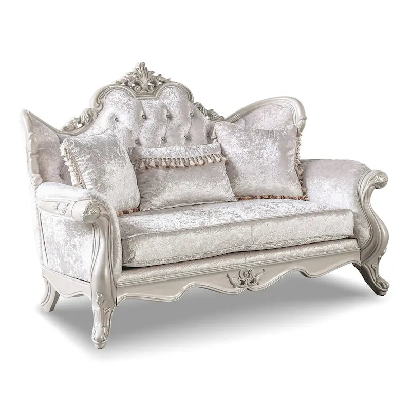 Traditional Sofa Set with Button Tufted Back