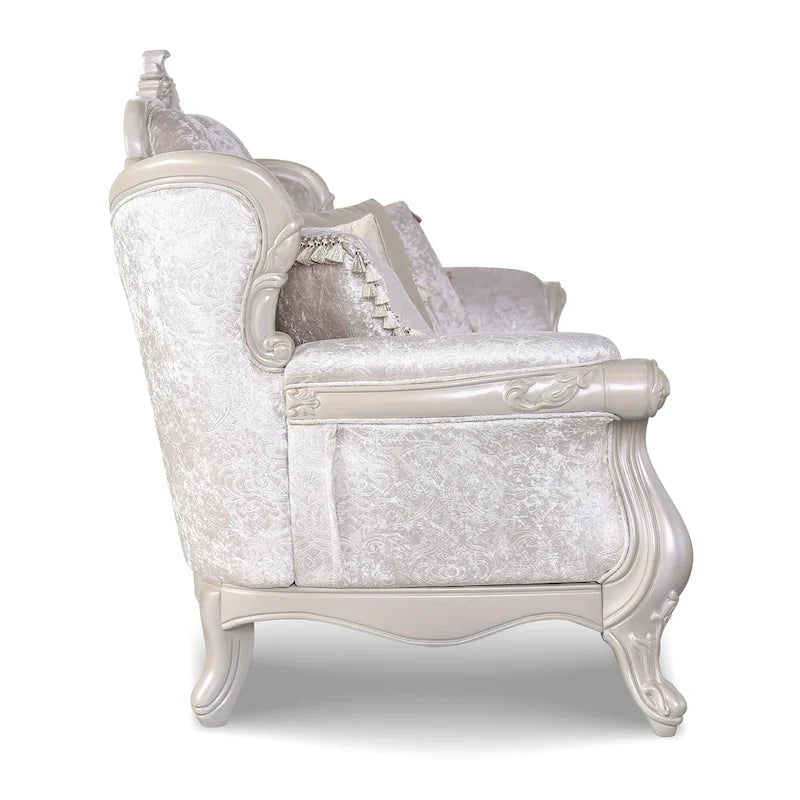 Traditional Sofa Set with Button Tufted Back