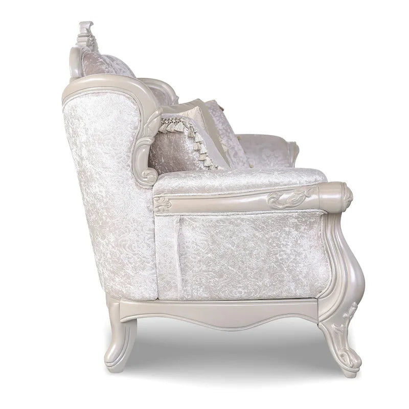Traditional Sofa Set with Button Tufted Back