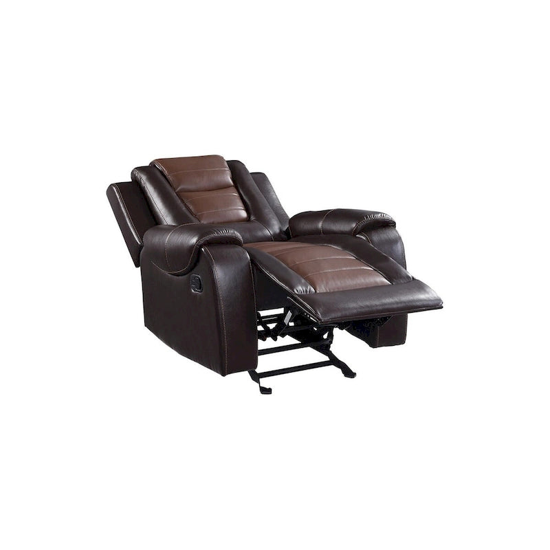 Brown Faux Leather Reclining Living Room Set