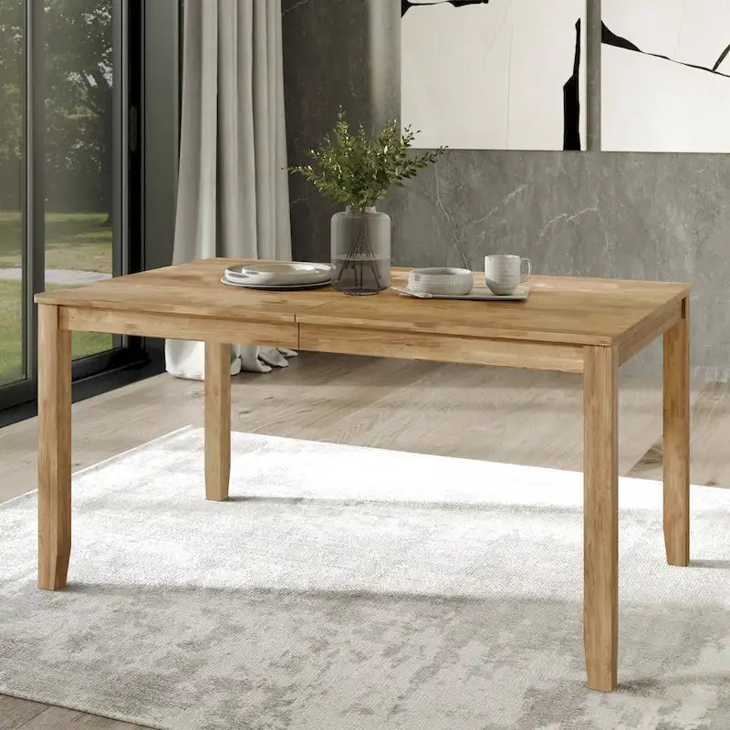 5-Piece Wooden Dining Set with Upholstered Chairs