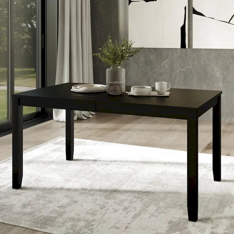 5-Piece Wooden Dining Set with Upholstered Chairs