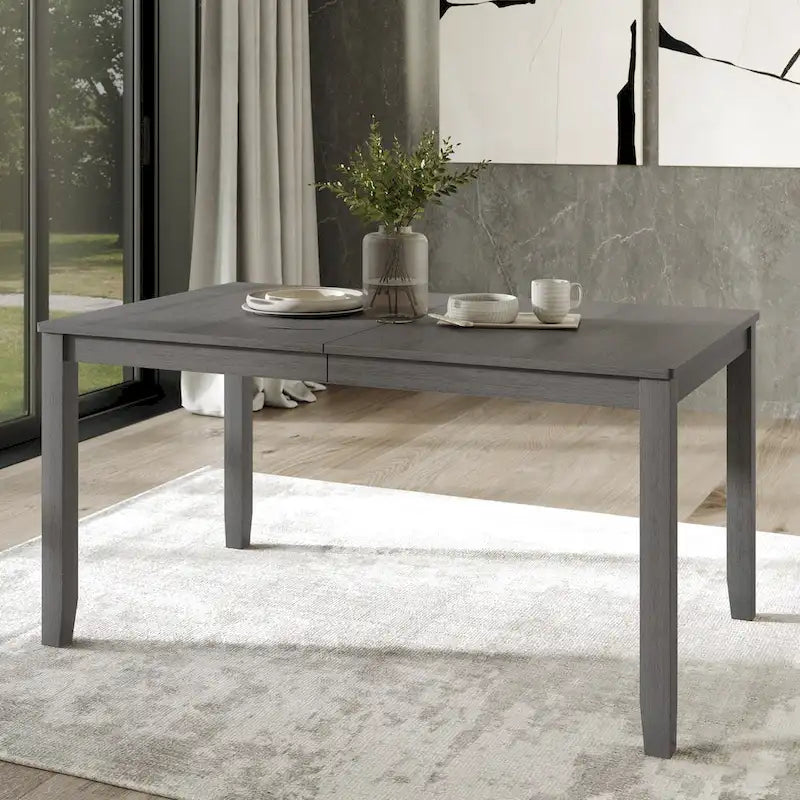 5-Piece Wooden Dining Set with Upholstered Chairs
