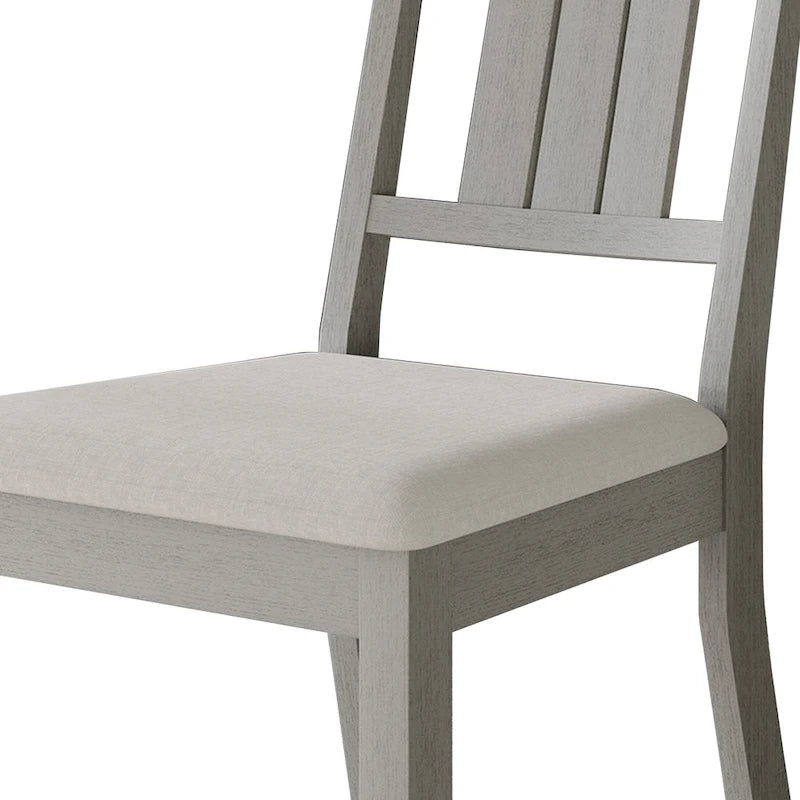 5-Piece Wooden Dining Set with Upholstered Chairs