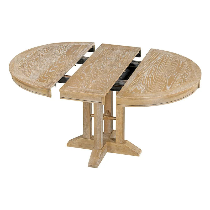 Extendable Dining Table with X-Base - 42 to 56 Inches