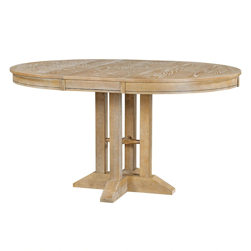 Extendable Dining Table with X-Base - 42 to 56 Inches