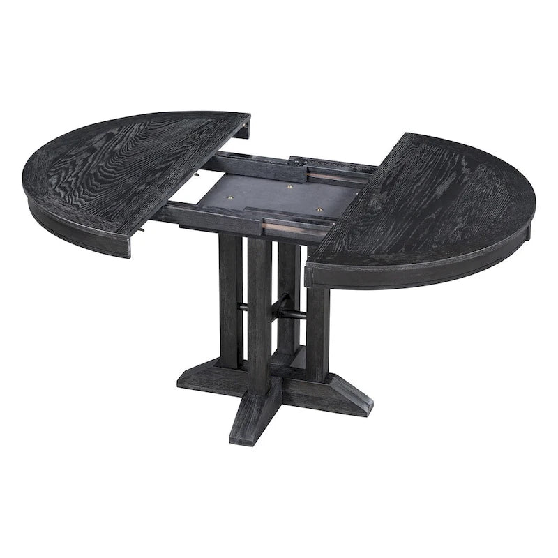 Extendable Dining Table with X-Base - 42 to 56 Inches