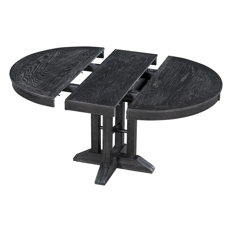 Extendable Dining Table with X-Base - 42 to 56 Inches