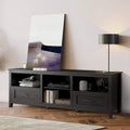 Farmhouse TV Stand Entertainment Center with Storage Cabinets for Living Room Easy Assembly - M