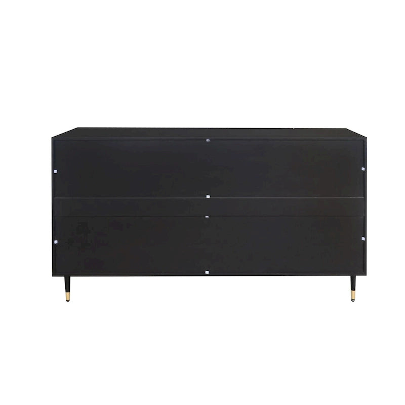 Accent Cabinet with 4 Fluted Glass Doors