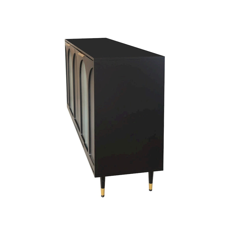 Accent Cabinet with 4 Fluted Glass Doors