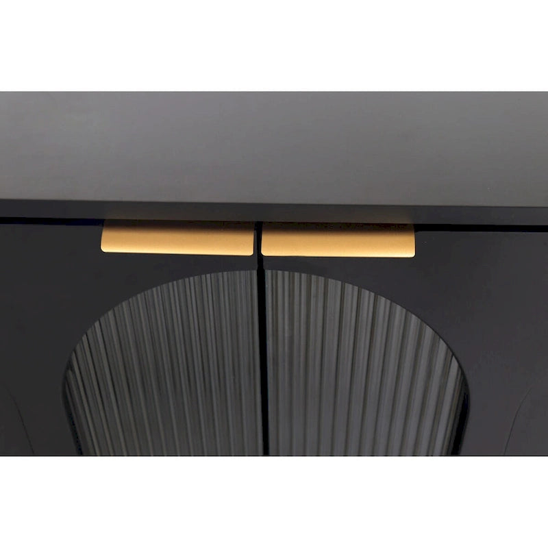 Accent Cabinet with 4 Fluted Glass Doors