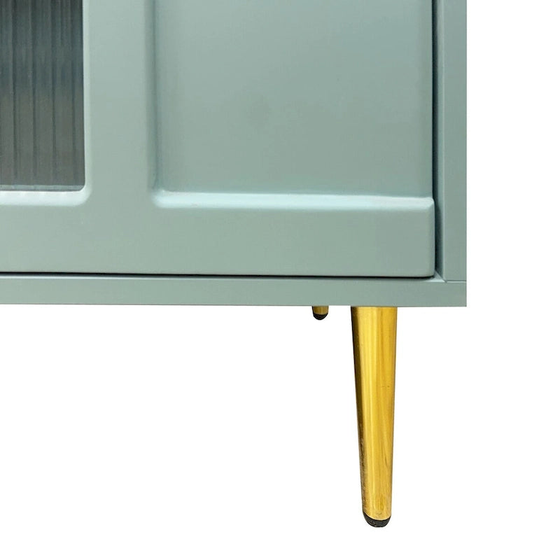 Accent Cabinet with 4 Fluted Glass Doors