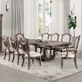 9-Piece Expandable Dining Set with Shield Back Chairs