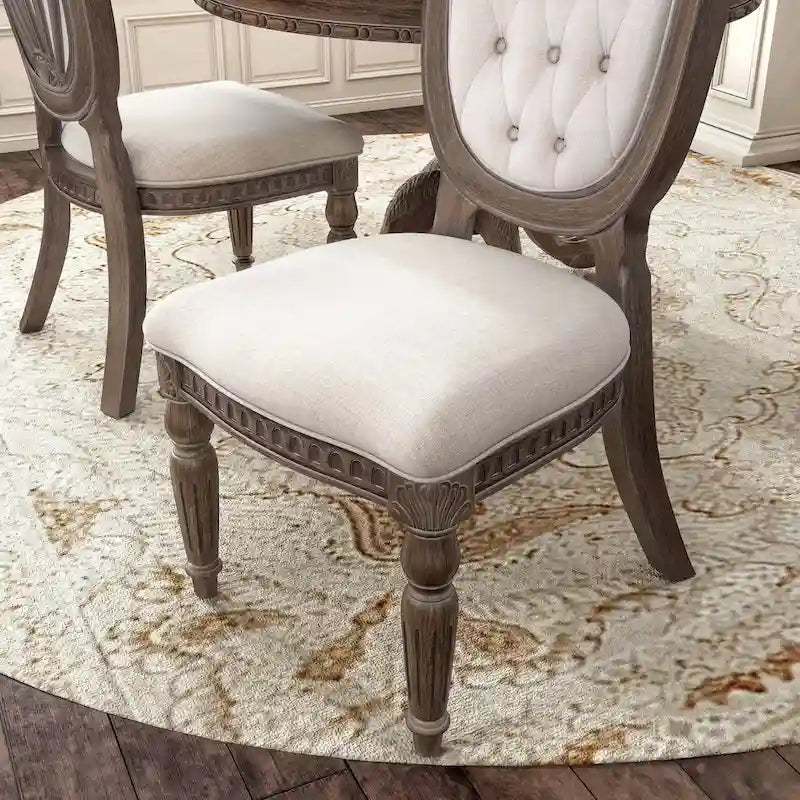 9-Piece Expandable Dining Set with Shield Back Chairs