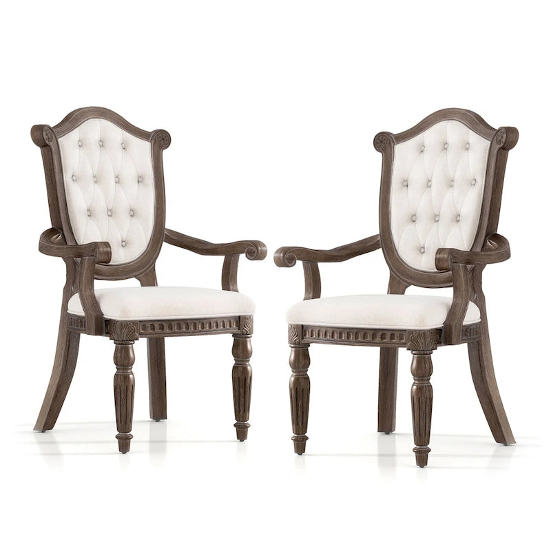 9-Piece Expandable Dining Set with Shield Back Chairs
