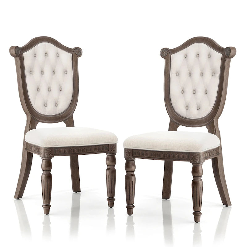9-Piece Expandable Dining Set with Shield Back Chairs