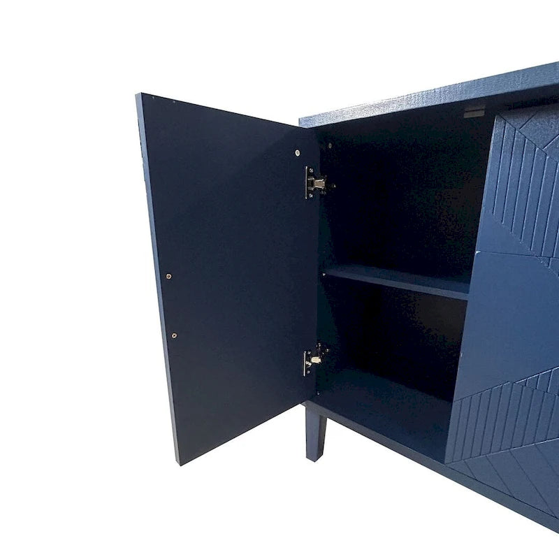 55-Inch Buffet Cabinet with Carved Surface - 2 Doors and 3 Drawers